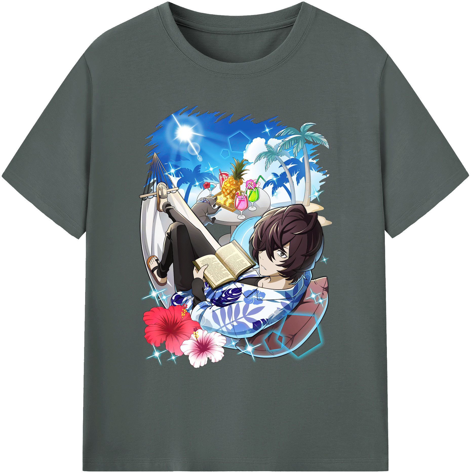 （画像用） 文豪ストレイドッグス Bungo Stray Dogs 綿100％ メンズ半袖Tシャツ｜肌触りやわらか＆通気性